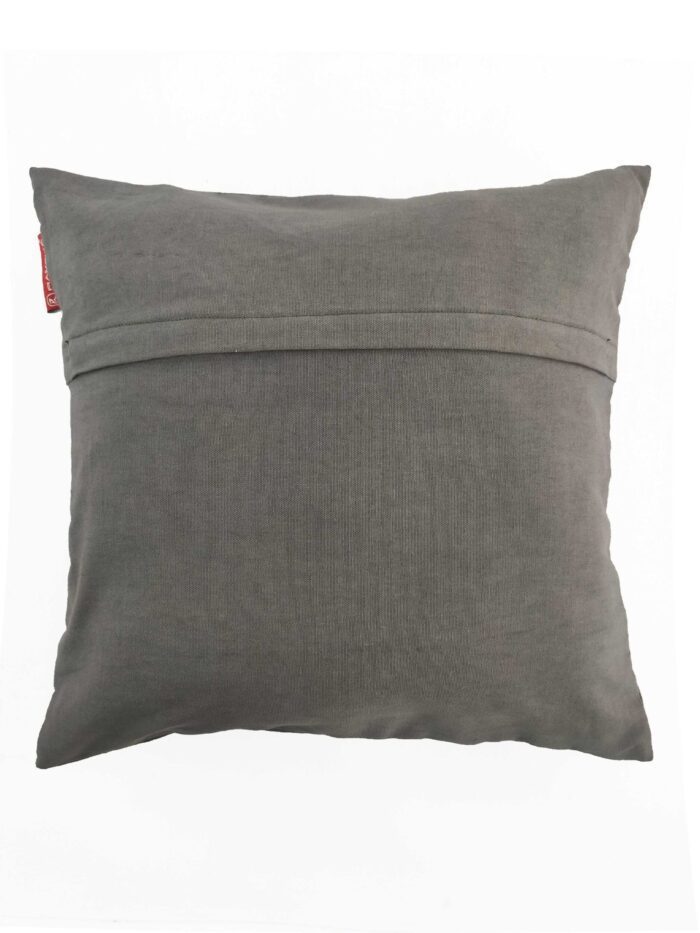 Grey Color Cotton Cushion with Filler for Bedroom, Couch, and Car - CS 119 (45x45cm) - Image 4