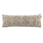 Natural & Black Handmade Bedroom Decor Cotton-Wool Cushion - CS 047 (30x90cm)