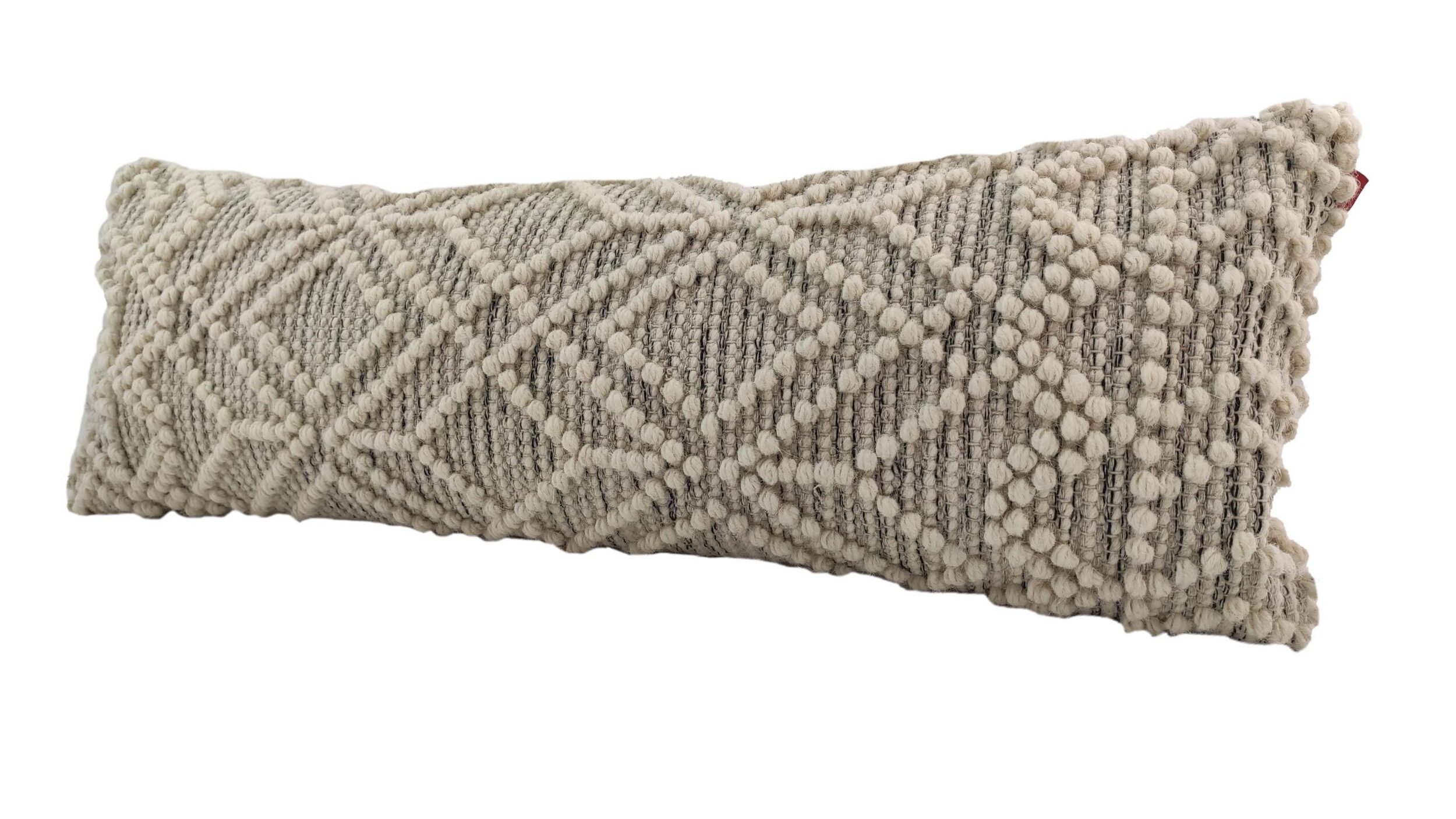IMG_20220210_162454-scaled-1.jpg Natural and Black Handmade Cotton and Wool Woven Cushion for Home Decor - CS 051 (30x90cm) - Image 2