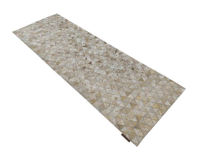 Amazing Grey Color Playroom Leather Rug - LR 006 (60x180cm) - Image 3