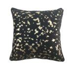 Black and Gold Velvet Cushion Cover for Sofa, Couch, and Bed - CS 127 (45x45cm)