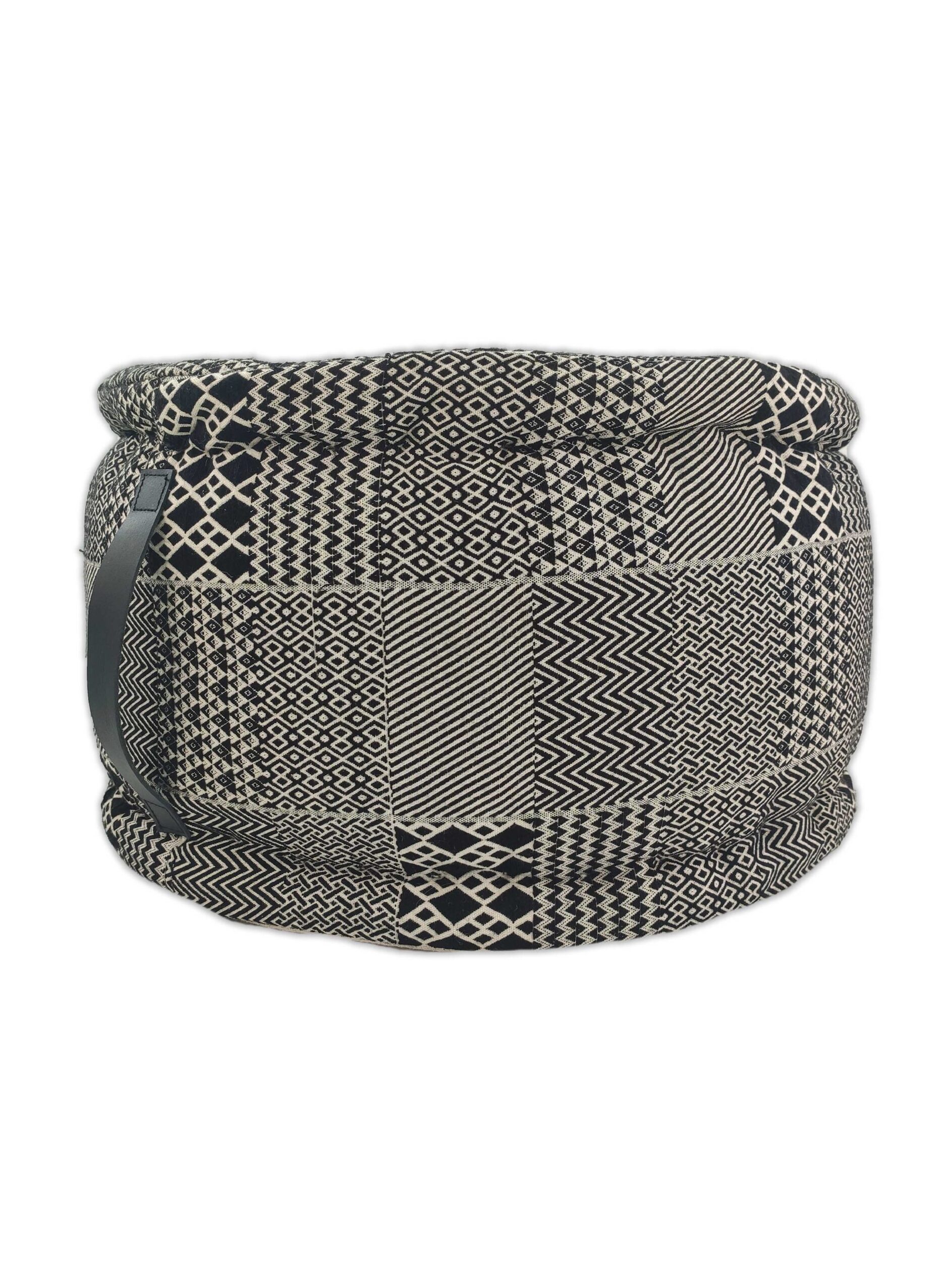 IMG_20220316_120340-scaled-1.jpg Black and White Color Soft and Comfort Pouf for Study Room - PF 040 (50x50x30cm) - Image 2