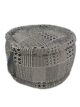 Black and White Color Soft and Comfort Pouf for Study Room - PF 040 (50x50x30cm)