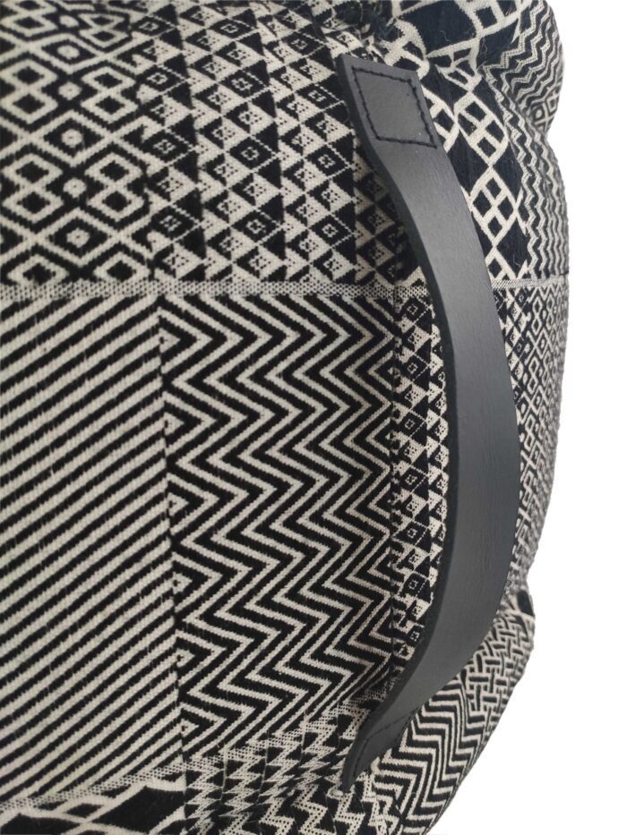 Black and White Color Soft and Comfort Pouf for Study Room - PF 040 (50x50x30cm) - Image 3
