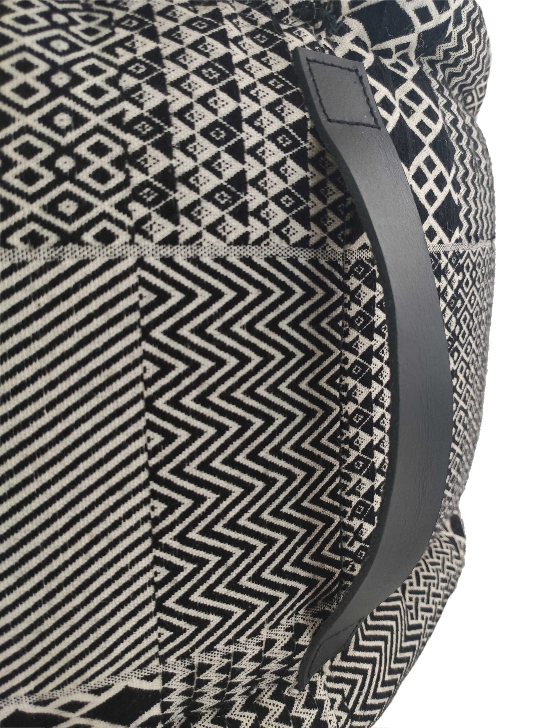 IMG_20220316_120440-scaled-1.jpg Black and White Color Soft and Comfort Pouf for Study Room - PF 040 (50x50x30cm) - Image 3