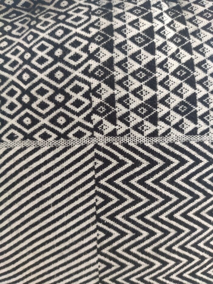 Black and White Color Soft and Comfort Pouf for Study Room - PF 040 (50x50x30cm) - Image 4