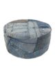 Blue Cotton Denim Pouf for Kids Room - PF 038 (50x50x30cm)