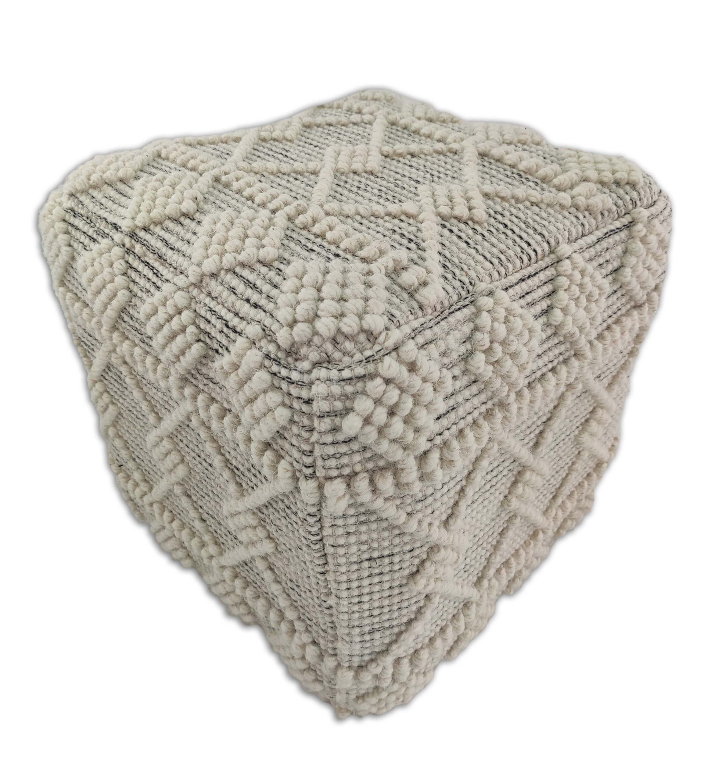 IMG_20220316_121140-scaled-1-2354x2500-1.jpg Natural Color Woven Area Pouf for Floor - PF 013 (40x40x40cm) - الصورة 1