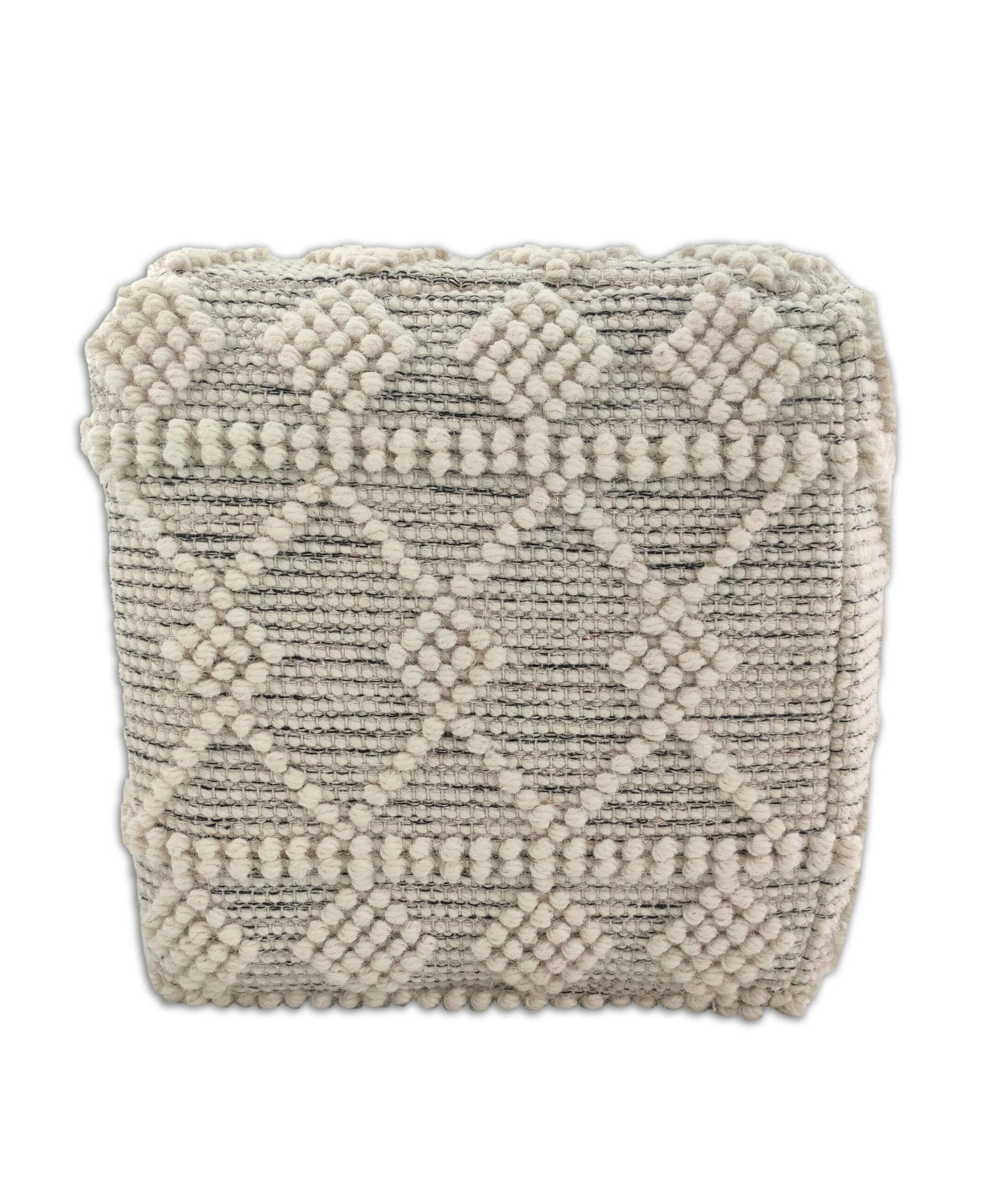 IMG_20220316_121325-scaled-1.jpg Natural Color Woven Area Pouf for Floor - PF 013 (40x40x40cm) - الصورة 2