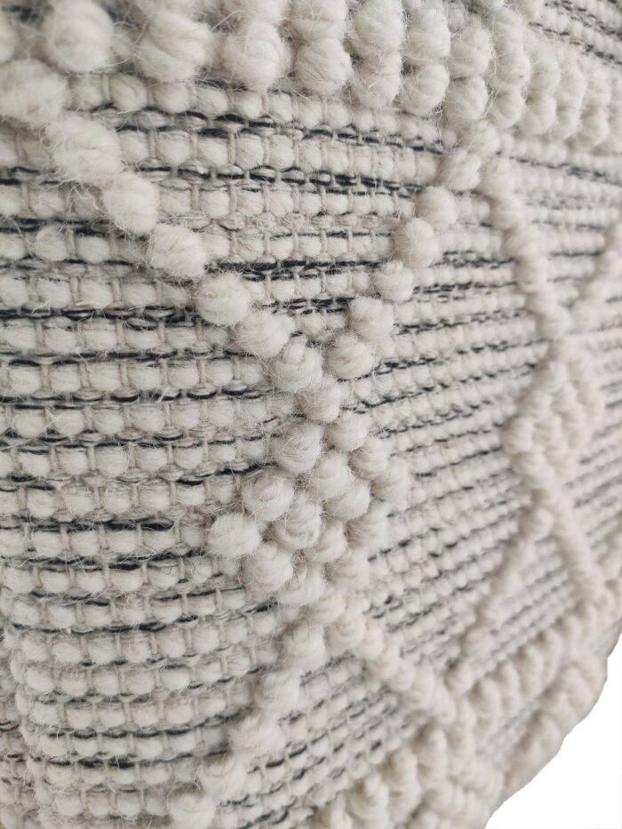 ⁦Natural Color Woven Area Pouf for Floor - PF 013 (40x40x40cm)⁩ - الصورة ⁦3⁩