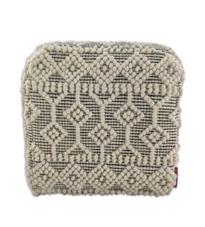 Natural Color Floor Drawing Room Woven Pouf - PF 016 (40x40x40cm) - Image 2