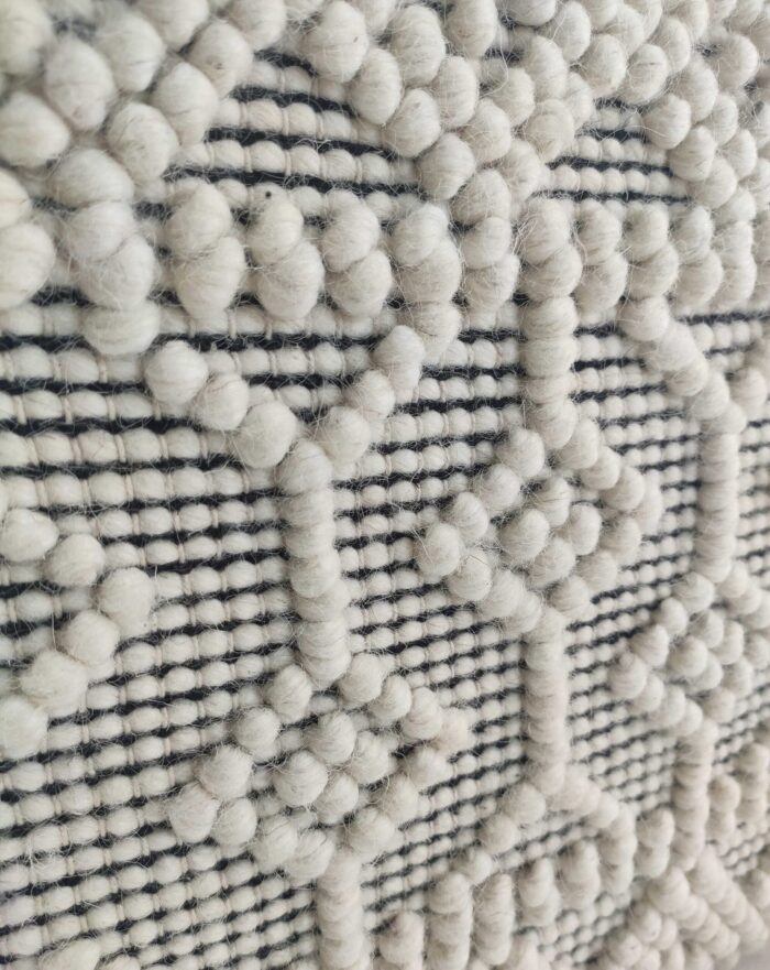 Natural Color Floor Drawing Room Woven Pouf - PF 016 (40x40x40cm) - Image 4