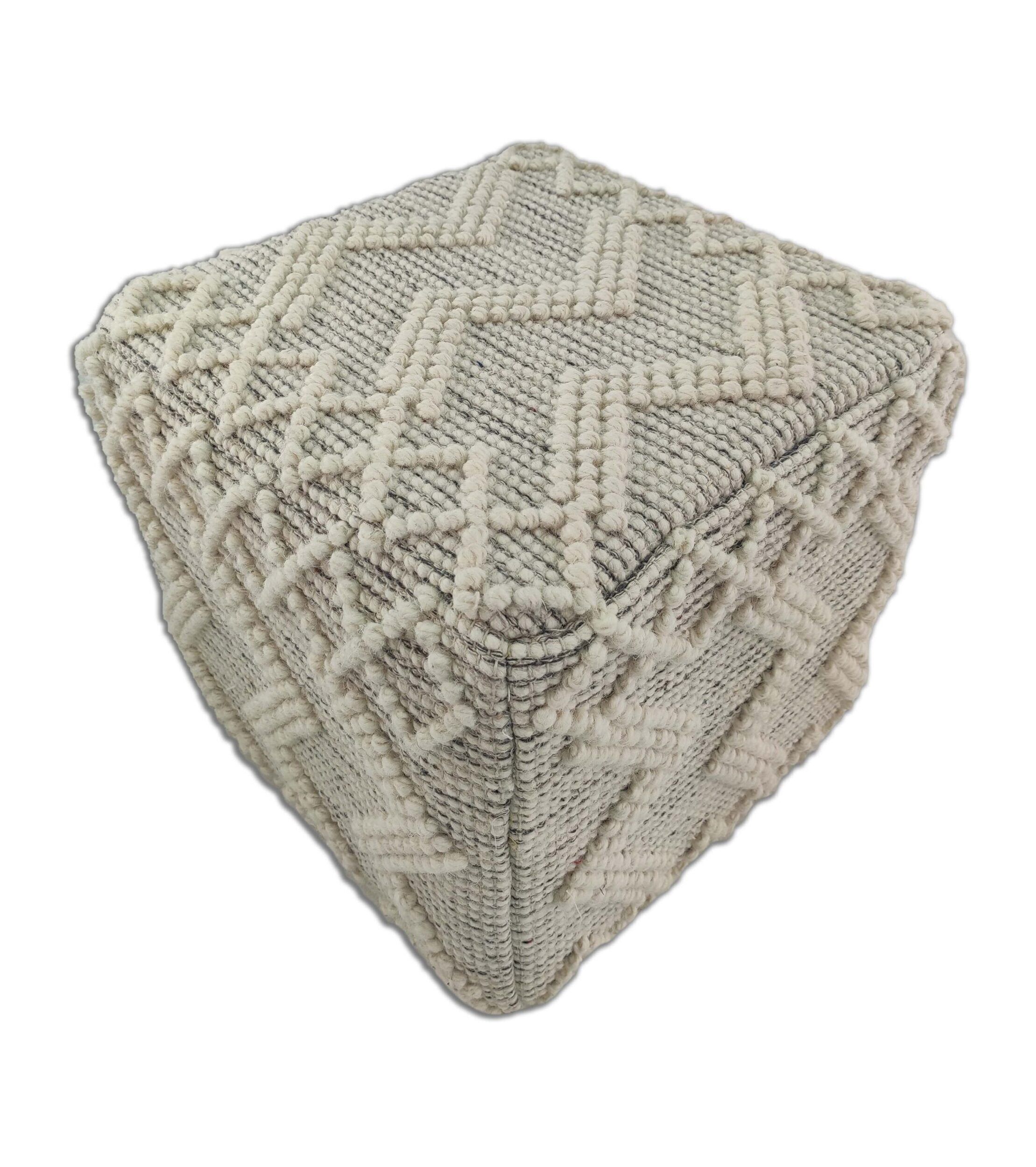 IMG_20220316_122116-scaled-1-2219x2500-1.jpg Natural Color Hand Woven Pouf for Bedroom - PF 012 (40x40x40cm) - الصورة 1