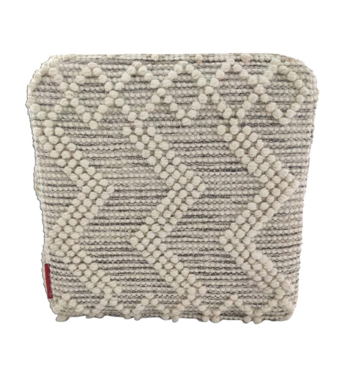 Natural Color Hand Woven Pouf for Bedroom - PF 012 (40x40x40cm) - Image 2