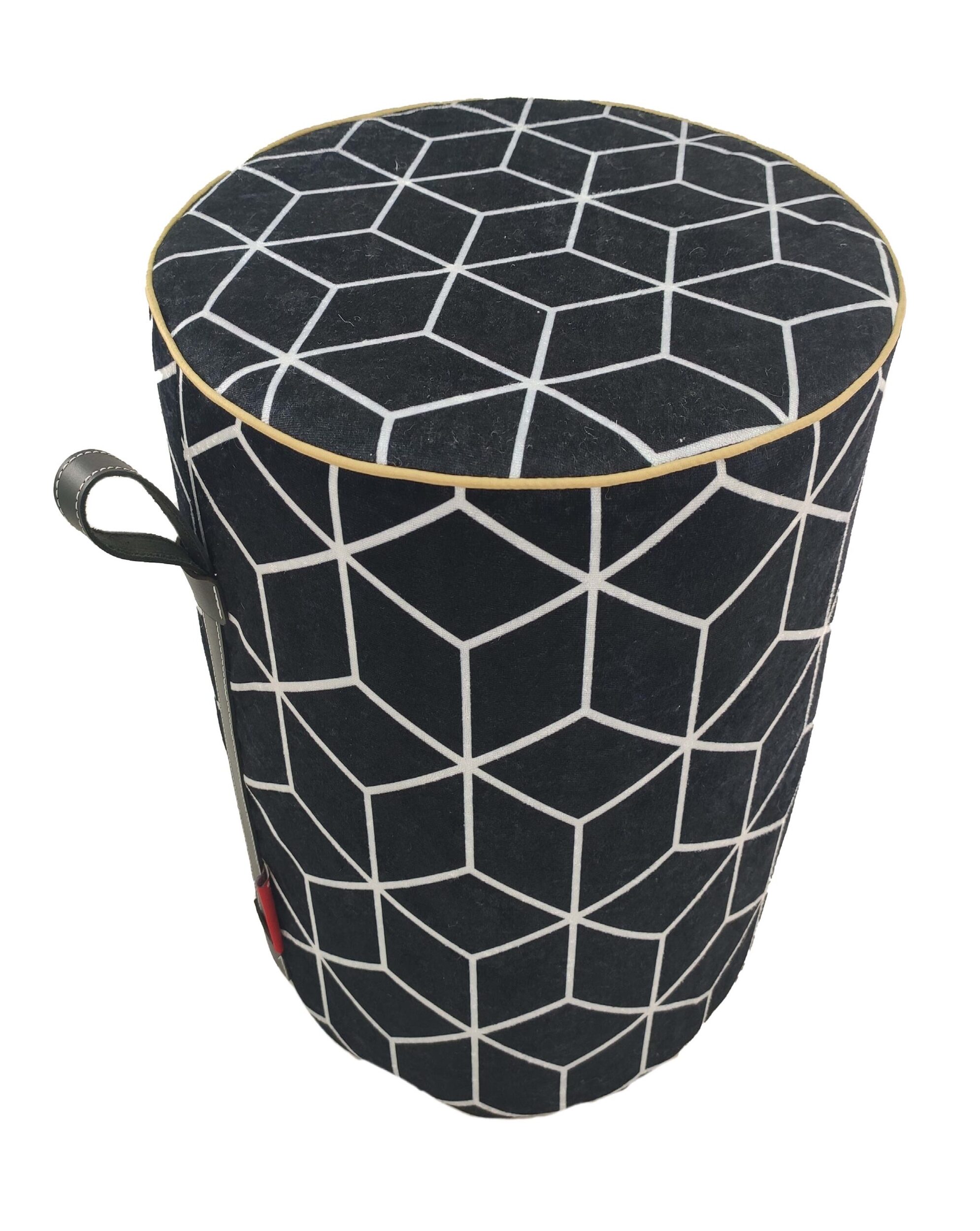 IMG_20220316_123047-scaled-1.jpg Black and White Color Modern Area Decor Pouf - PF 028 (40x40x50cm) - Image 2