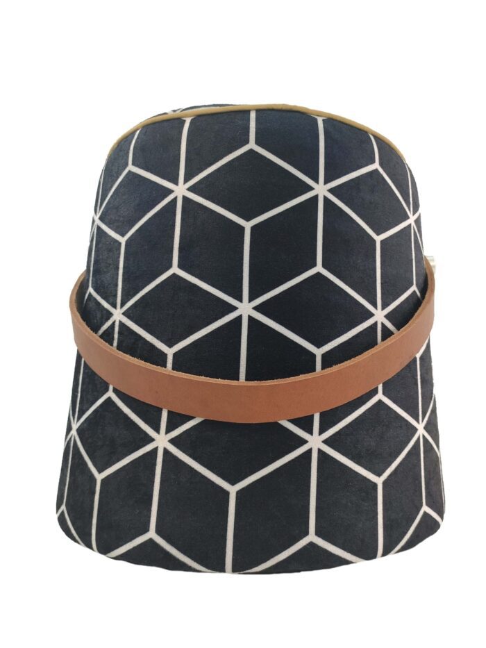 Black and White Color Modern Area Decor Pouf - PF 028 (30x35x35cm) - Image 3