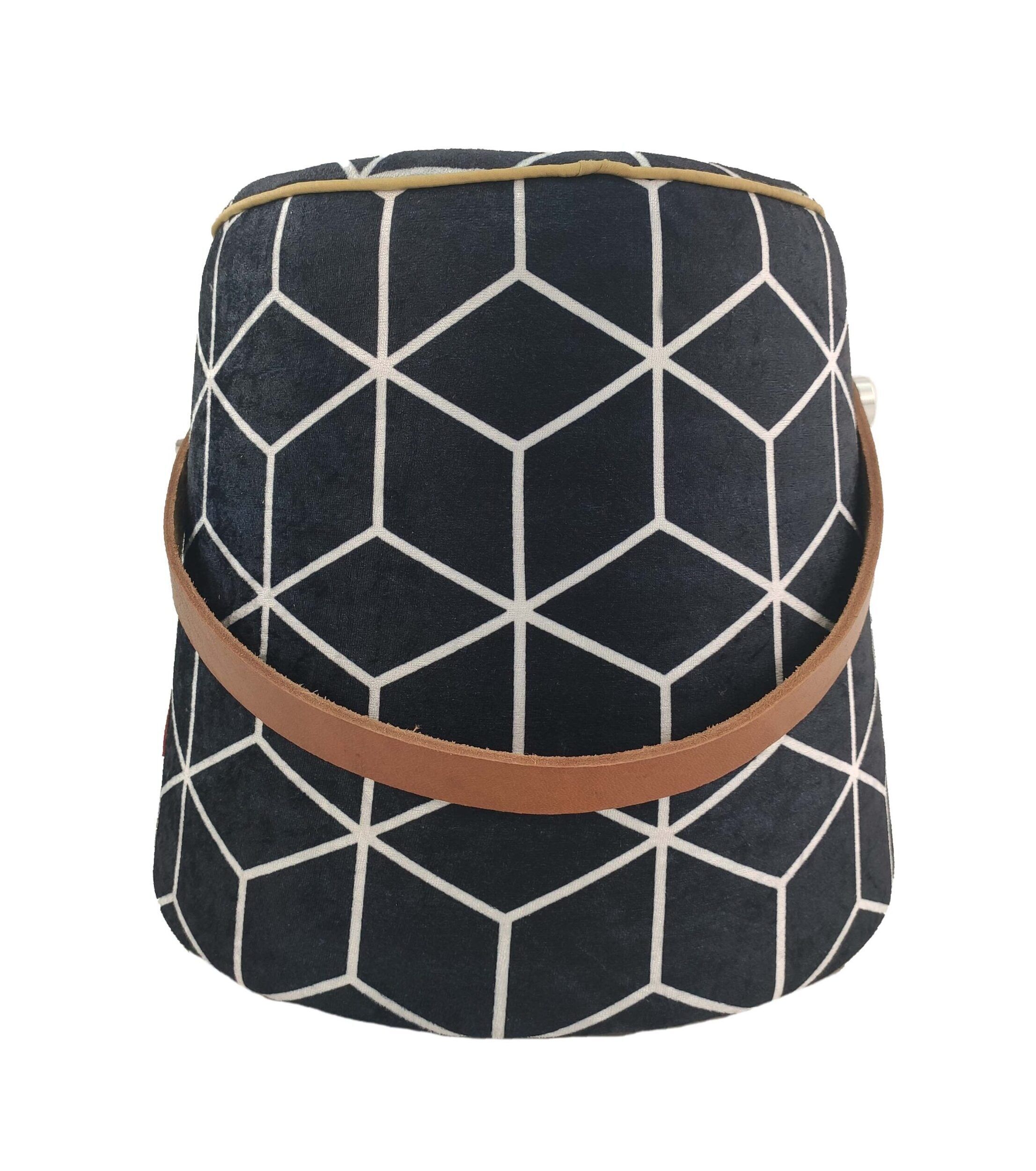 IMG_20220316_123343-scaled-1-2213x2500-1.jpg Black and White Color Modern Area Decor Pouf - PF 028 (30x35x35cm) - Image 1