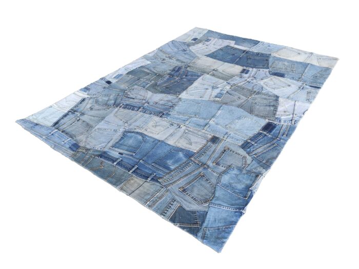 Multi Color Denim Cotton Rug - DN 001 (80x200cm) - Image 3