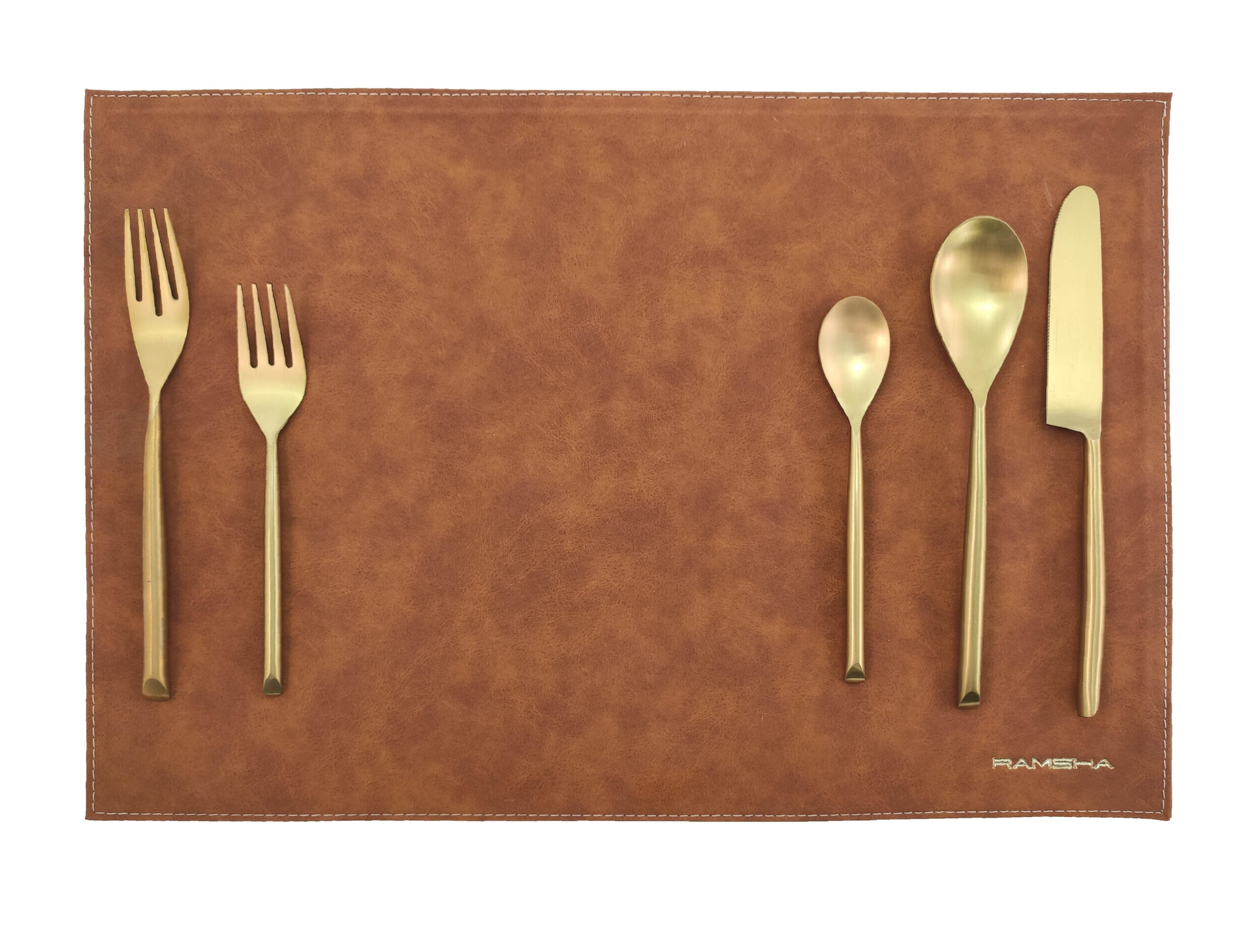 IMG_20220316_171504-scaled-1.jpg Tan Modern Leather Placemat - PM 041 (30x44cm) - Image 2