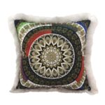 Multi-Color Digital Printed Polyester Cushion with Lace for Couch, Sofa, Bed - CS 062 (45x45cm)