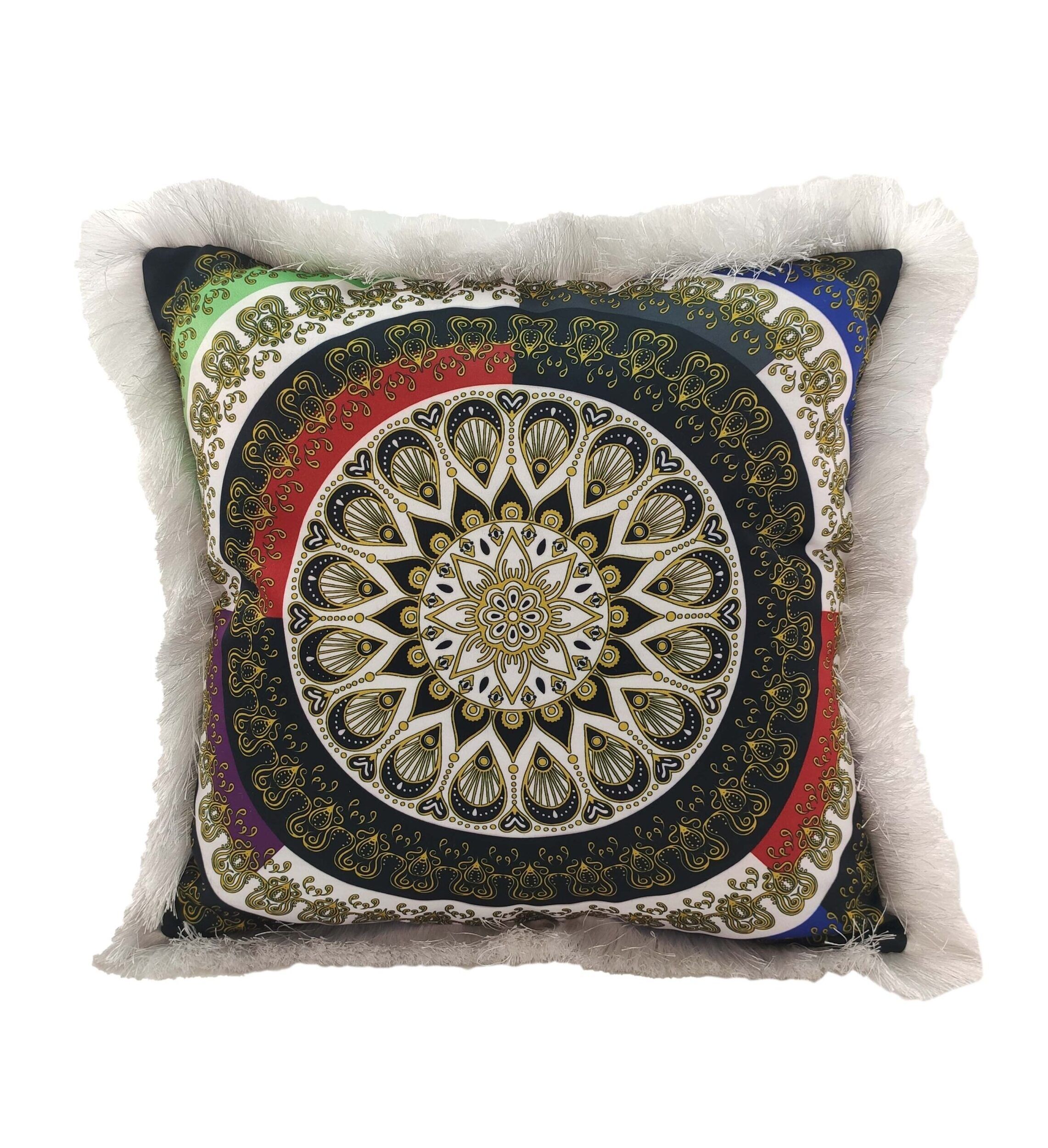 IMG_20220317_150353-scaled-2-2283x2500-1.jpg Multi-Color Digital Printed Polyester Cushion with Lace for Couch, Sofa, Bed - CS 062 (45x45cm) - Image 1