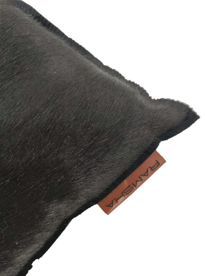 Black Color Leather Cushion with Filler for Couch - CS 091 (30x50cm) - Image 3