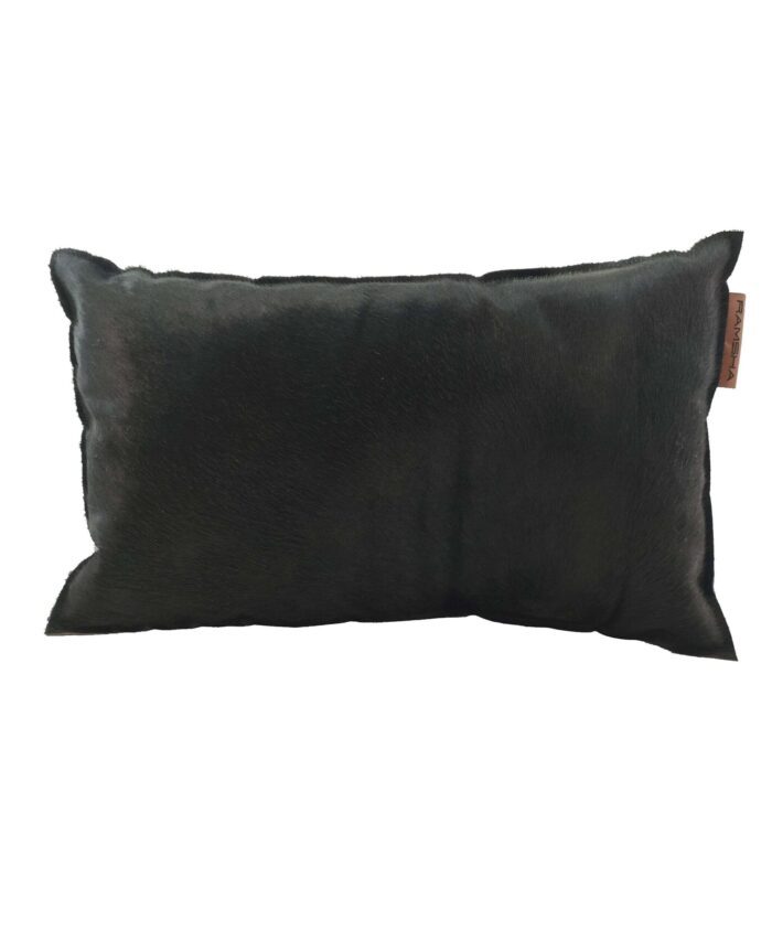 Black Color Leather Cushion with Filler for Couch - CS 091 (30x50cm) - Image 1