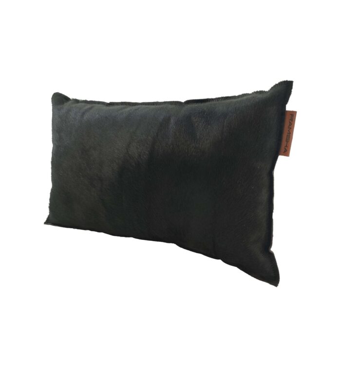 Black Color Leather Cushion with Filler for Couch - CS 091 (30x50cm) - Image 2