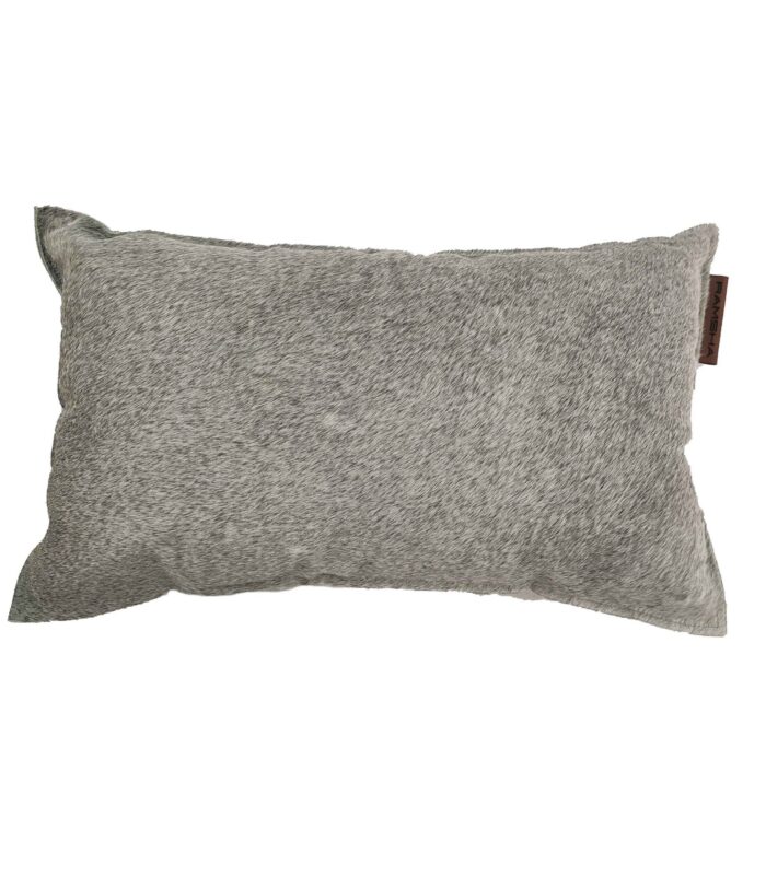 Grey Color Leather Cushion with Filler - CS 091 (30x50cm) - Image 1