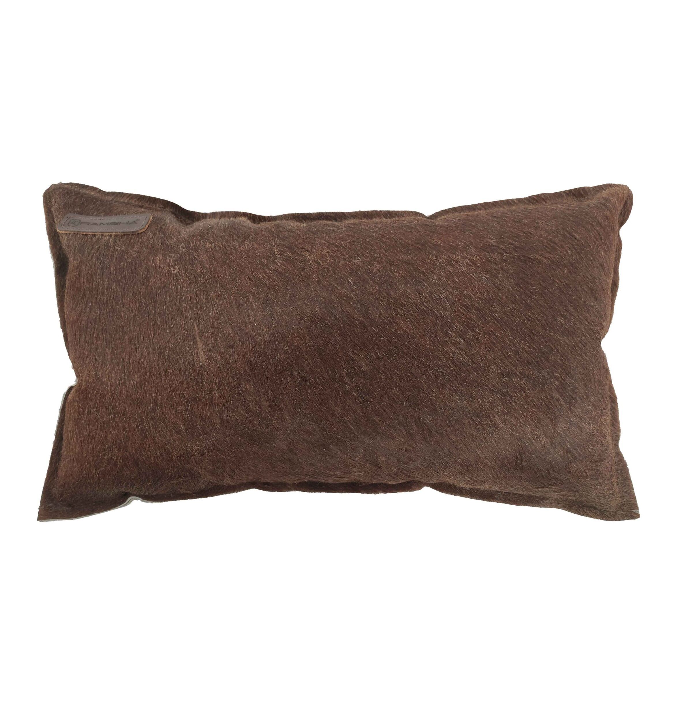 IMG_20220317_153025-scaled-1-2337x2500-1.jpg Dark Tan Color Leather Cushion with Filler for Couch - CS 091 (30x50cm) - Image 3
