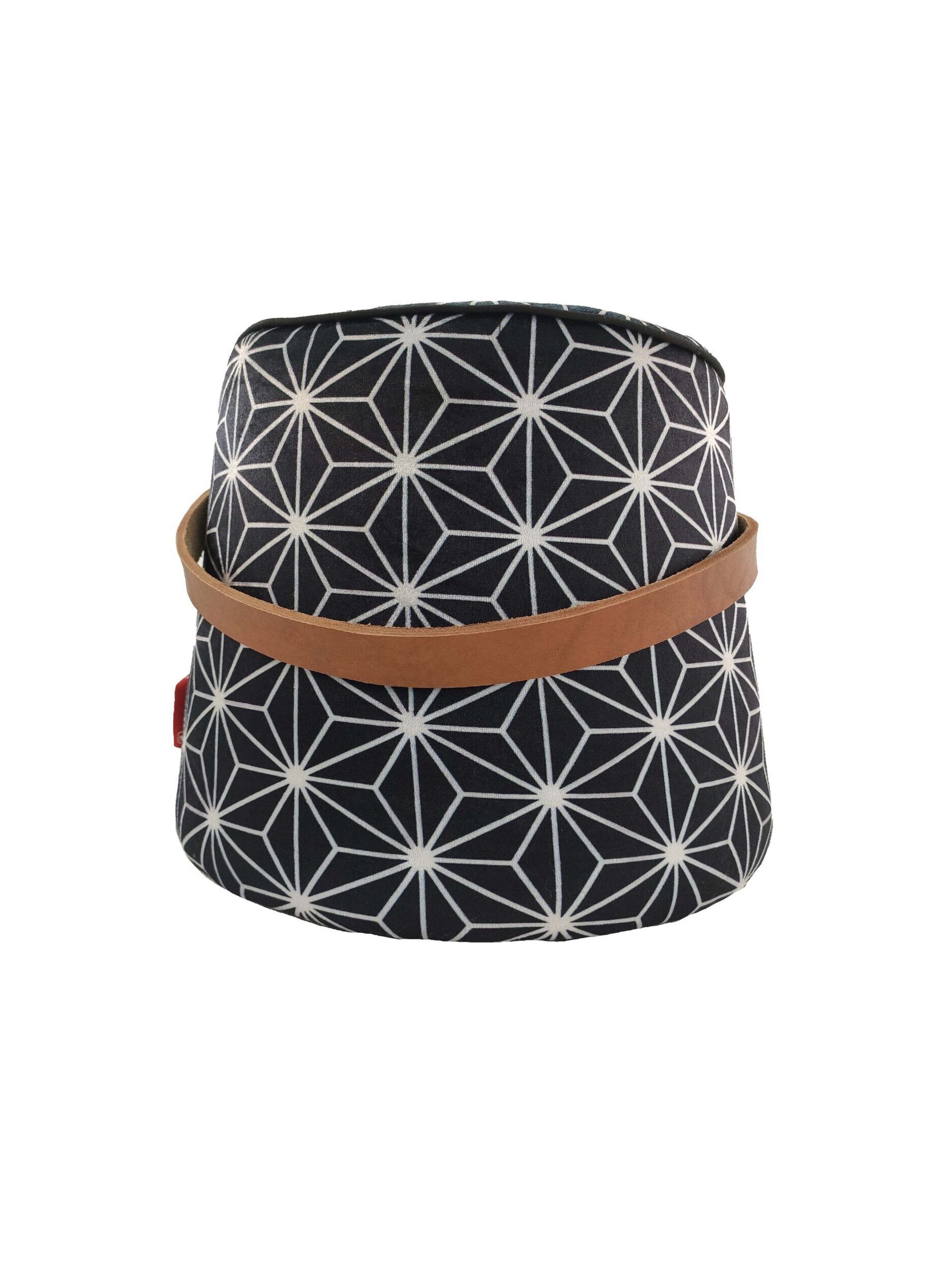 IMG_20220319_110840-scaled-1-1875x2500-1.jpg Black and White Color Decorative Polyester Velvet Pouf - PF 027 (30x35x35cm) - الصورة 1
