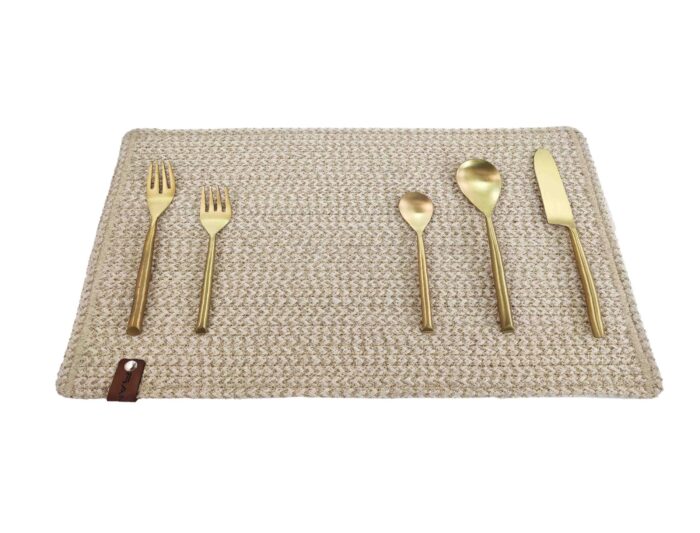 Natural and Gold Dining Table Decor Placemat - PM 020 (30x44cm) - Image 4