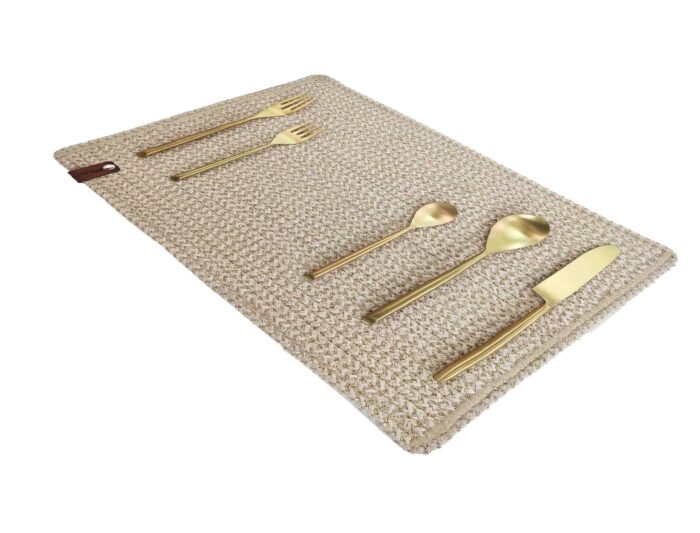 Natural and Gold Dining Table Decor Placemat - PM 020 (30x44cm) - Image 2