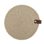 Round Natural and Gold Placemat - PM 019