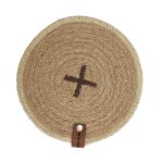 Natural and Silver Color Modern Jute Placemat - PM 012