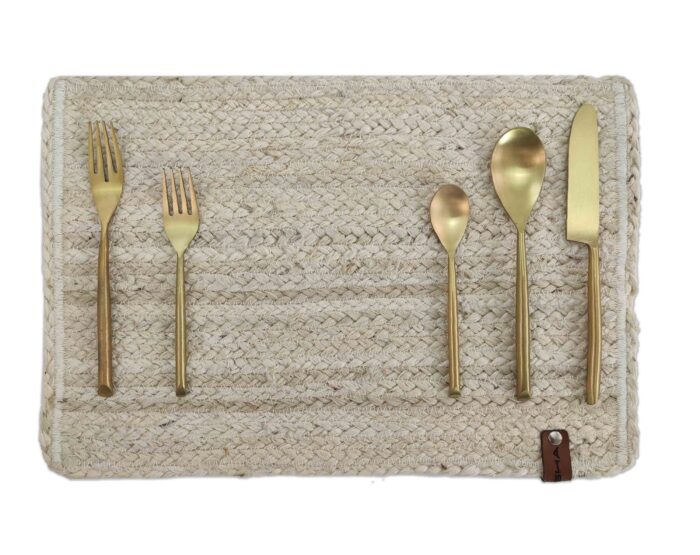 ⁦Bleach Jute Placemat - PM 006⁩ - الصورة ⁦3⁩