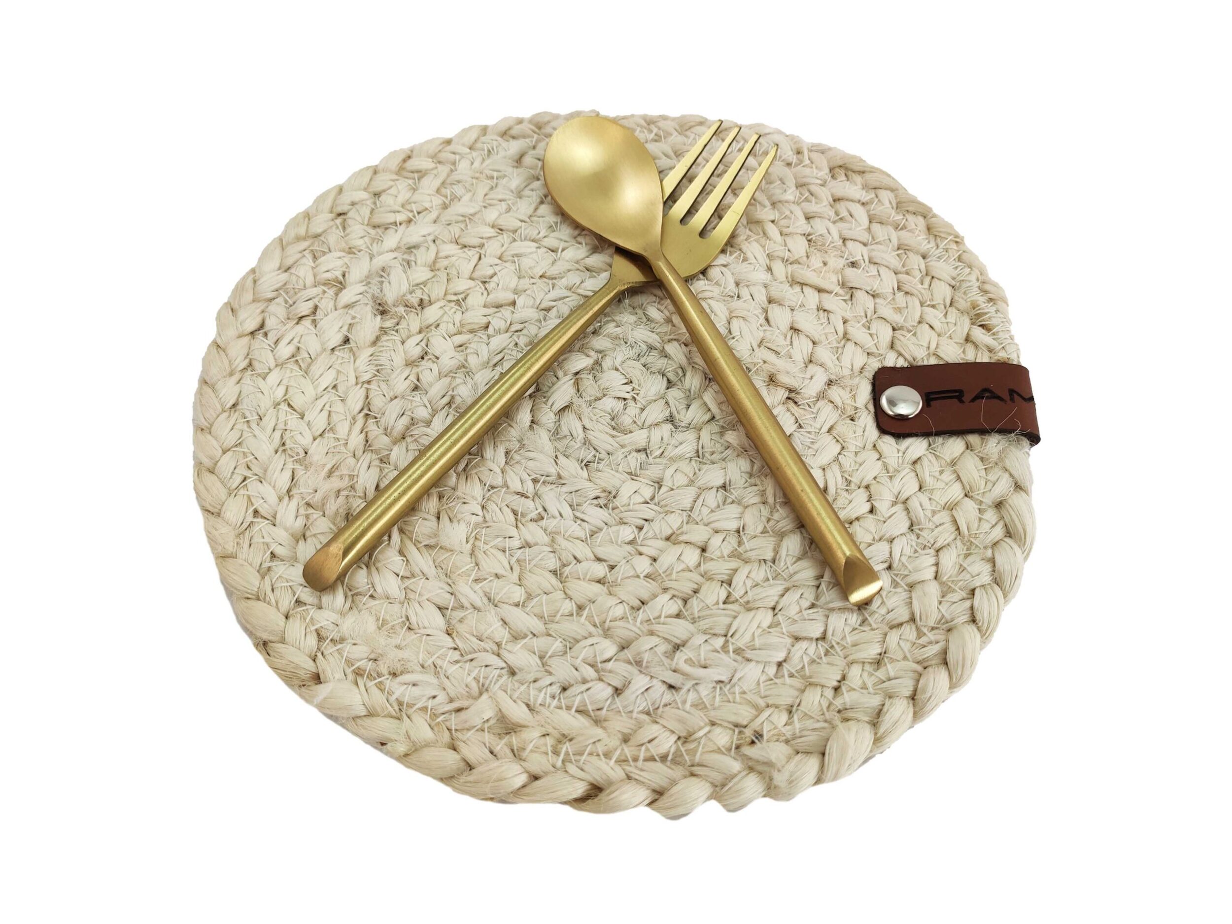 IMG_20220319_124419-1-scaled-2.jpg Bleach Color Round Kitchen Placemat, Coffee Placemat - PM 002 - Image 2