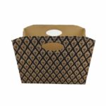 Stunning Black & Gold Polyester Basket - BK 008 (35x20x27cm)