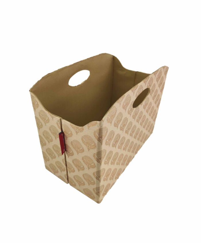 Amazing Beige & Gold Polyester Basket - BK 007 (35x20x27cm) - Image 3