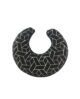 Black & Gold Moon Shape Poly Velvet Cushion Cover with Filler for Home Decor - CS 110 (45x45cm) - Image 2