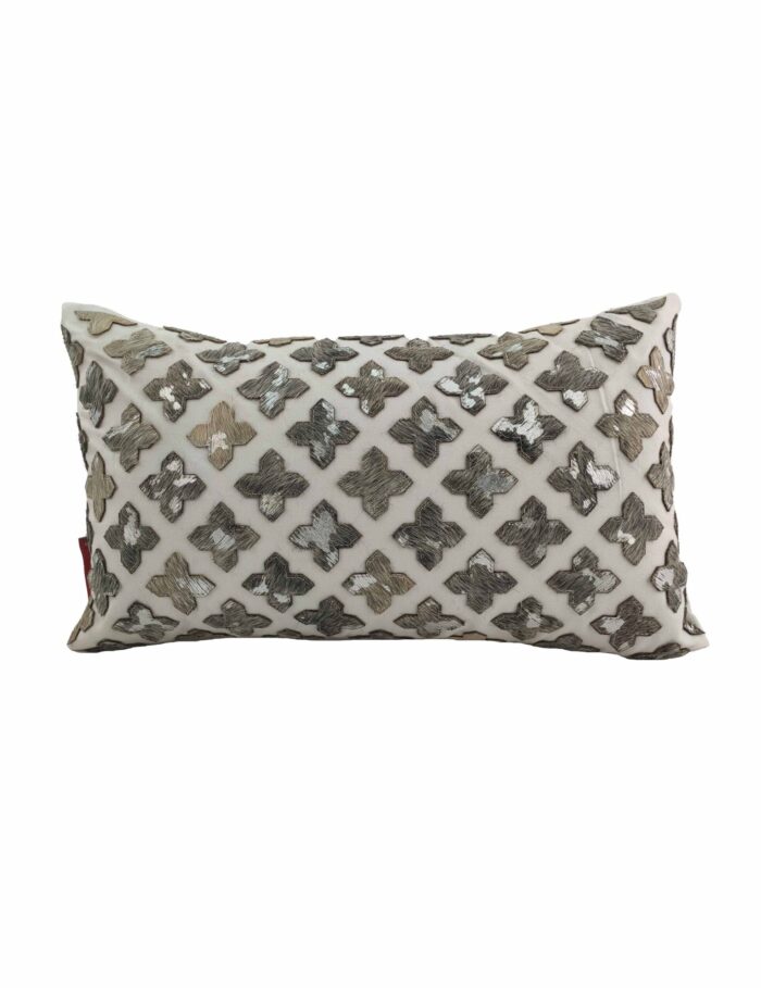 Home Decorative White Leather Cushion - CS 104 (30x50cm) - Image 1