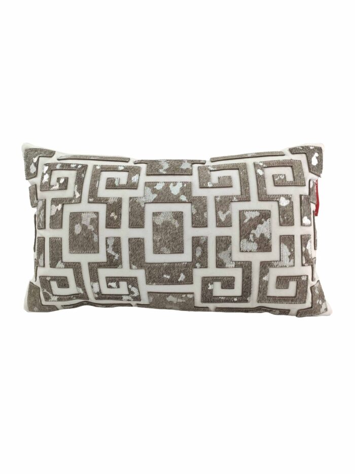 Home Decor Soft White Leather Cushion - CS 106 (30x50cm) - Image 1
