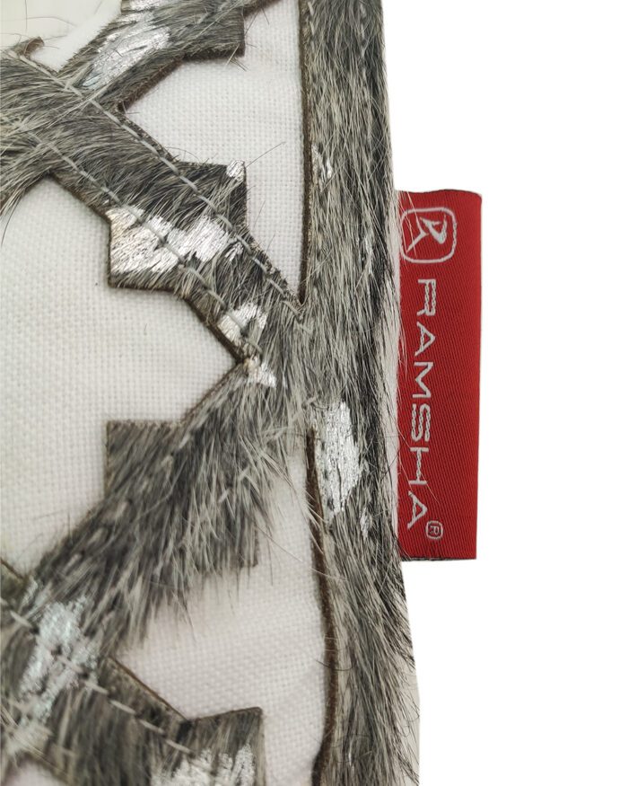 Beautiful Design White Leather Cushion - CS 103 (30x50cm) - Image 3