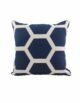 Blue and White Polyester Cushion Cover for Playroom and Living Room - CS 113 (45x45cm)