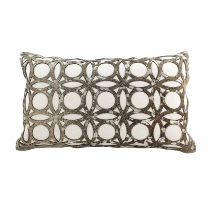 Decorative Home White Leather Cushion - CS 100 (30x50cm)