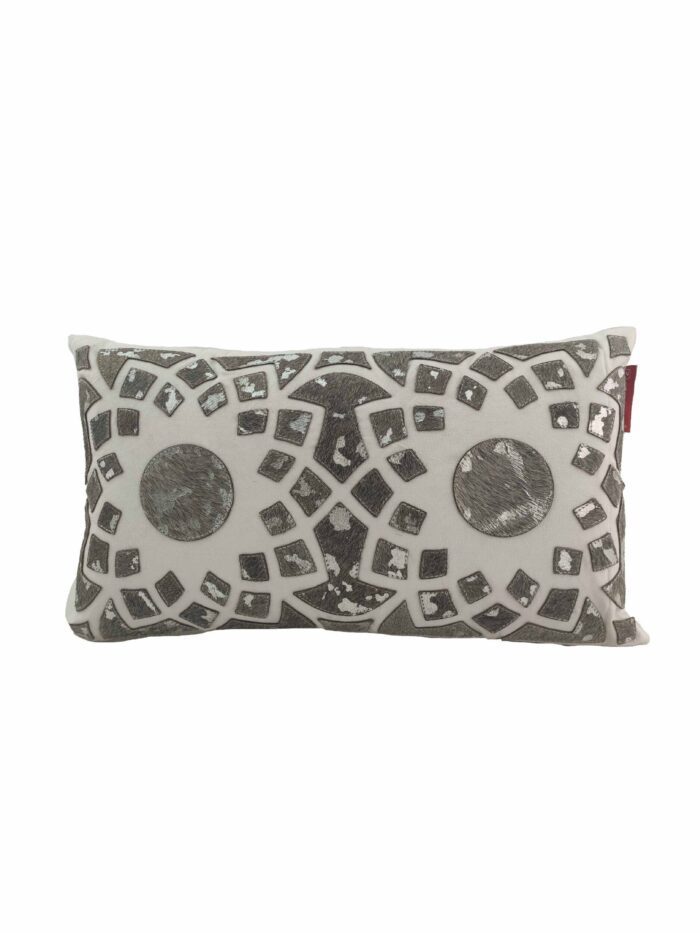 White Decorative Modern Farmhouse Leather Cushion - CS 105 (30x50cm) - Image 1