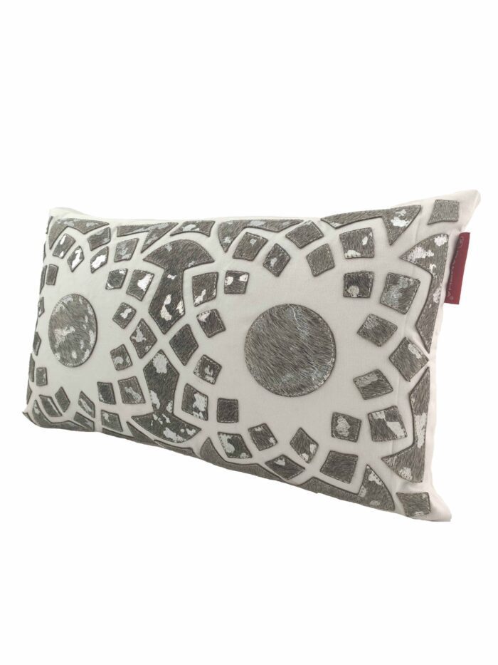 White Decorative Modern Farmhouse Leather Cushion - CS 105 (30x50cm) - Image 2