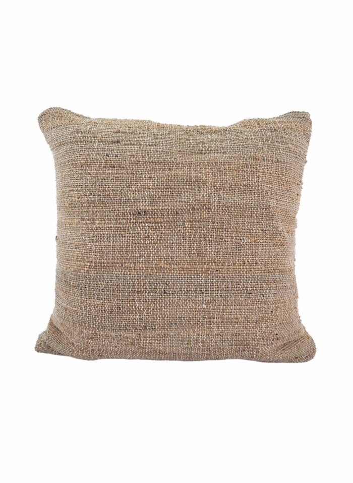 Natural Home Decor Living Room & Hallway Jute Cushion Cover with Filler - CS 131 (60x60cm) - Image 1