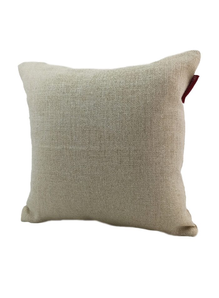 Natural Color Jute Cushion with Filler for Living Room, Couch - CS 154 (40x40cm) - Image 2