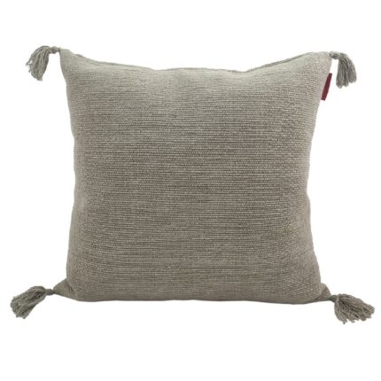 Grey Cotton Cushion with Filler for Window Seat, Bed, and Floor - CS 157 (60x60cm)